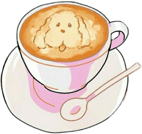 Kawaii Cute Coffee Makkachin Yurionice - Cappuccino (490x462)