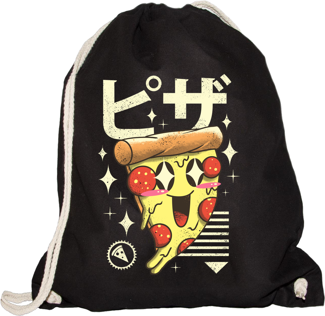 Vincent Trinidad Kawaii Pizza Sonstiges Gymsac Schwarz - Vincent Trinidad Kawaii Pizza Sonstiges Gymsac Schwarz (1044x1044)