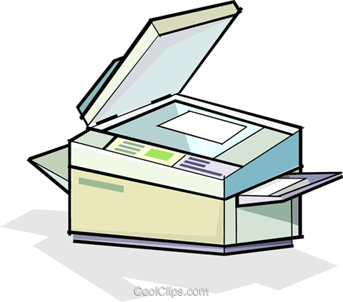 Photocopier Royalty Free Vector Clip Art Illustration - Scanner Clipart (480x423)