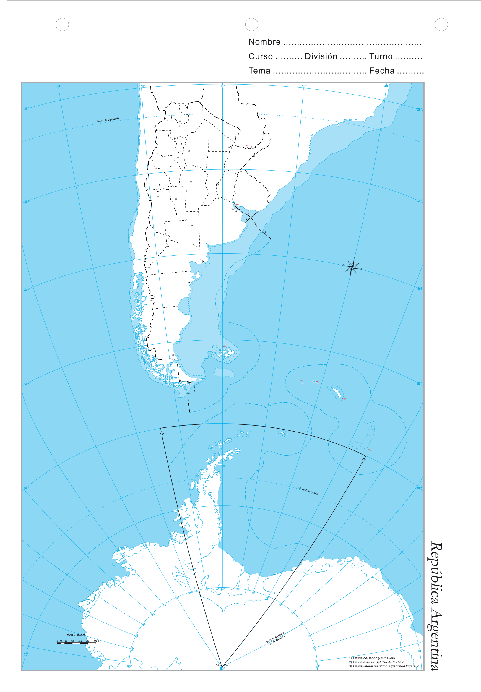 Escolares Argentina Bicontinental - Mapa Bicontinental De La Argentina N 5 (1697x2400)