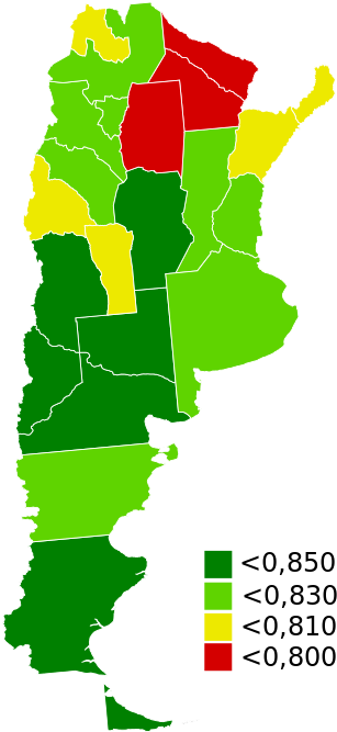 Idh Argentina - Indice De Desarrollo Humano Argentina Mapa (418x712)