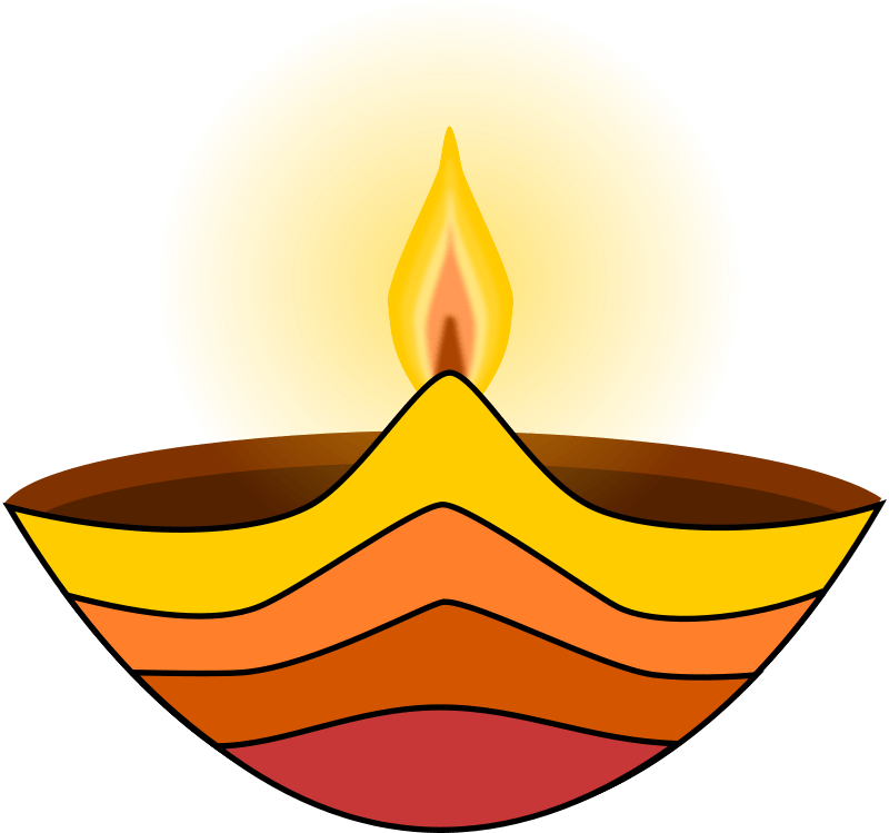 Diwali Oil Lamp Clipart 3 By Julie - Deepak Png (800x749)