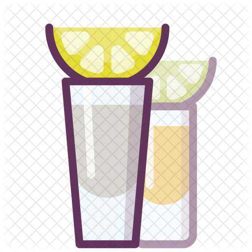 Tequila, Shots, Lick, Sip, Suck, Drinks, Bar, Lemon - Cartoon (512x512)