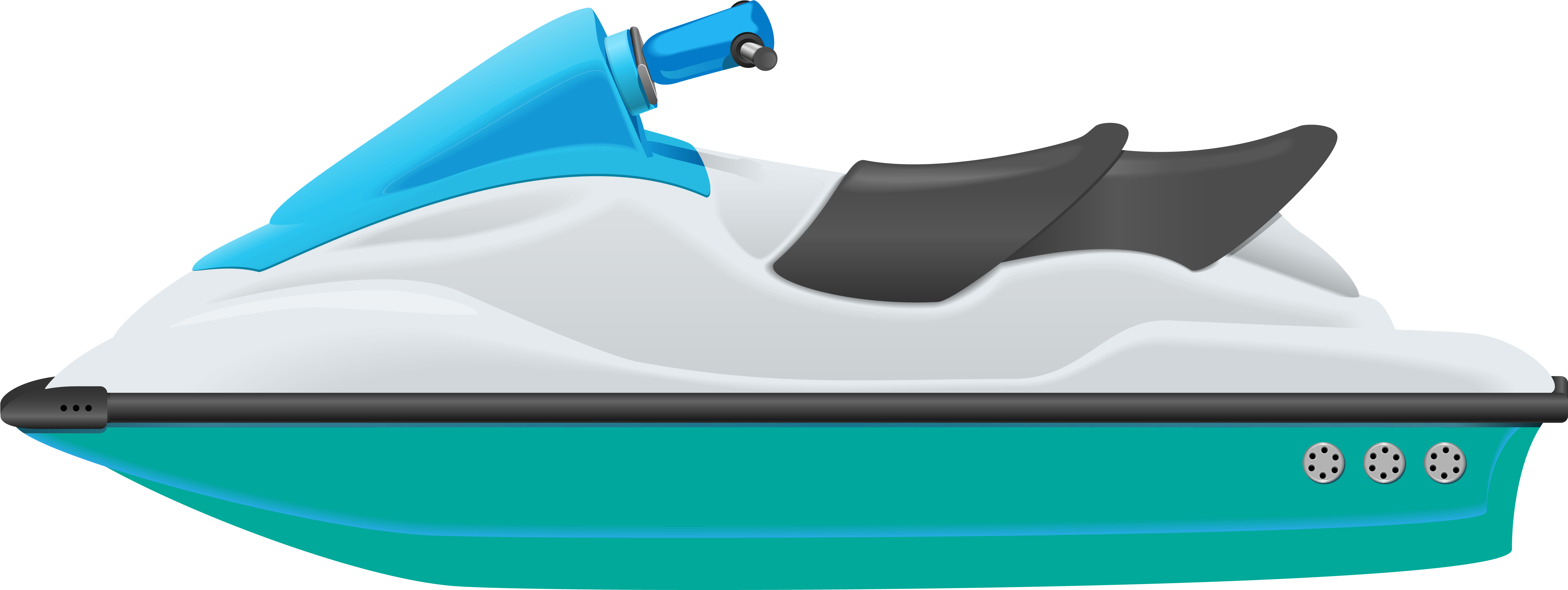 Funny Retro Skiing Clipart - Clip Art Jet Ski (6425x2417)