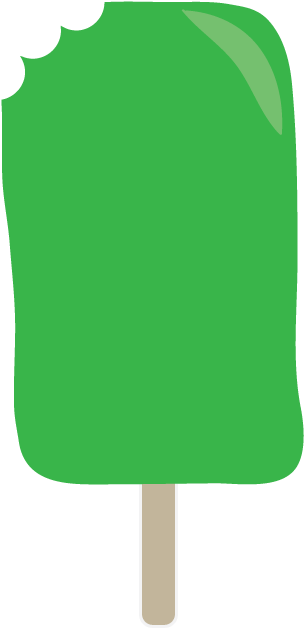 Green Popsicle Clipart - Transparent Background Popsicle Clip Art (377x660)