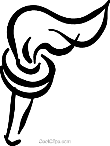 Olympic Torch Royalty Free Vector Clip Art Illustration - Olympic Torch Png White (360x480)