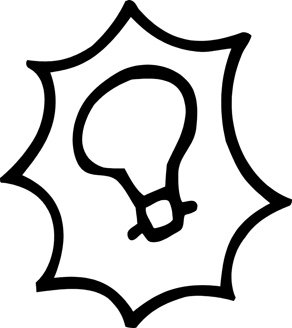 Illustration Of A Light Bulb In A Cartoon Bubble - Illustration (958x1079)
