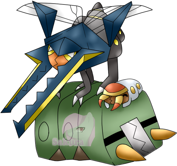 Grubbin, Charjabug And Vikavolt By Neonheartthepony - Comics (616x574)