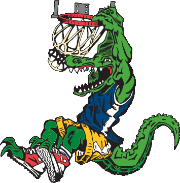 Gator Mascot Clipart - Gator Basketball Mascot (355x360)