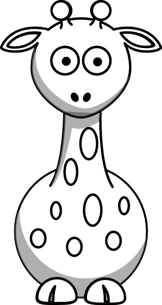 Giraffes Clipart - Baby Giraffe Drawing Easy (318x597)