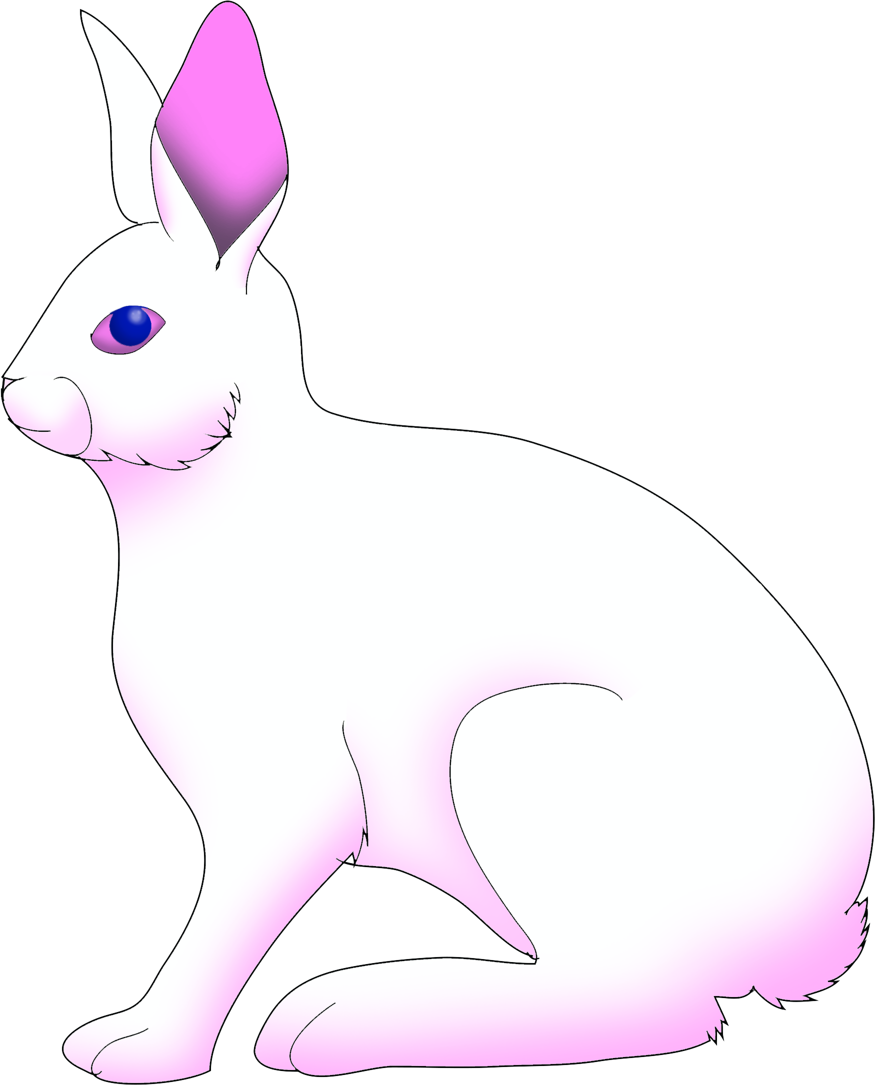 Albino Bunny By Molingirl - Domestic Rabbit (1801x2233)