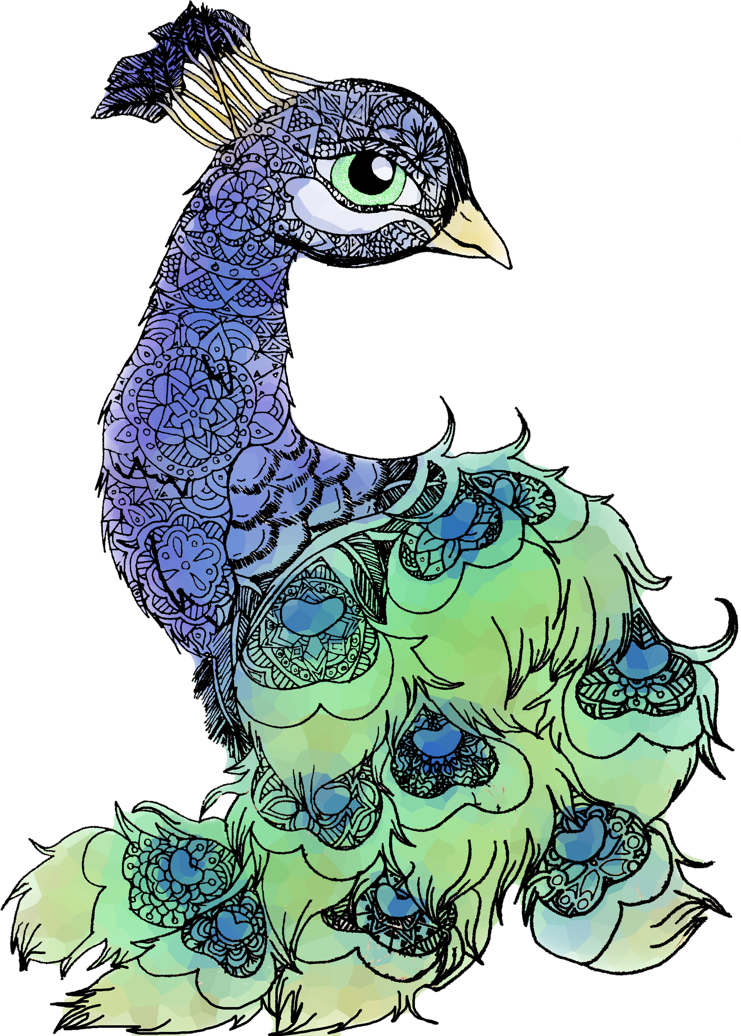 Clip Art Deerala Deer Mandala Animal Feather Flower - Clip Art Deerala Deer Mandala Animal Feather Flower (2406x3308)