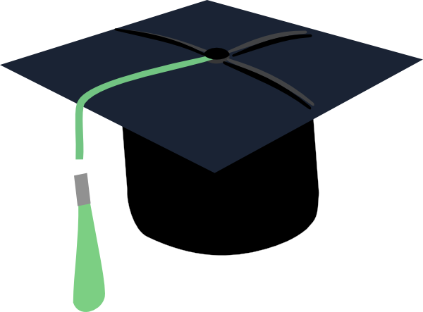 Graduation Cap Green Tassel (600x443)
