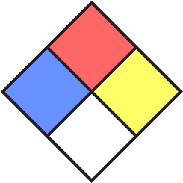National Fire Protection Association 'fire Diamond' - Nfpa Diamond Template (625x625)