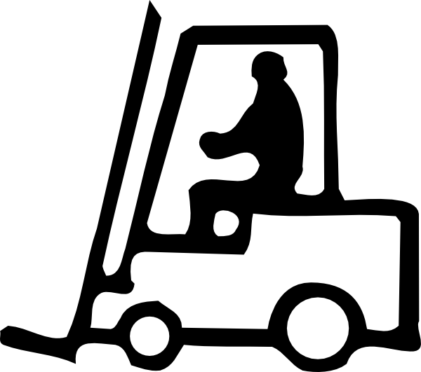 Warehouse Clipart Forklift Safety - Fork Lift Clip Art (600x531)