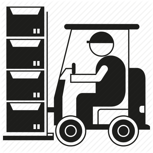 Warehouse Clipart Labor Work - Warehouse Forklift Icon (512x512)