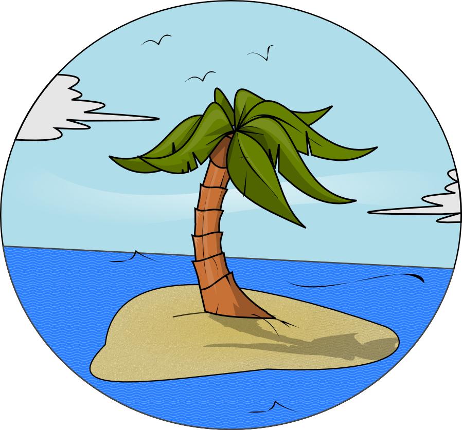 Free Island Paradise Clip Art - Cartoon (898x837)