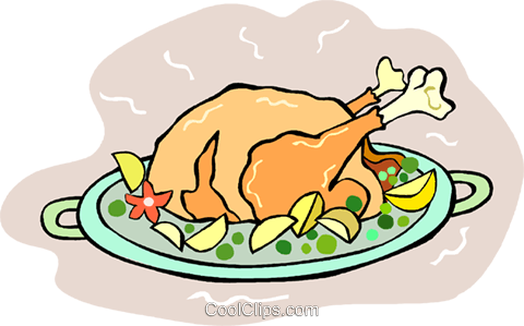 Roast Turkey Dinner Royalty Free Vector Clip Art Illustration - Roast Turkey Dinner Royalty Free Vector Clip Art Illustration (480x299)