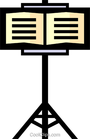 Music Stand Royalty Free Vector Clip Art Illustration - Free Music Stand Vector (312x480)