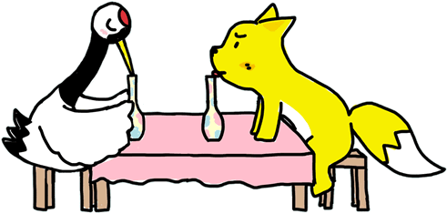 イラストmyi - 狐狸和鹤 - イラストmyi - 狐狸和鹤 (500x242)