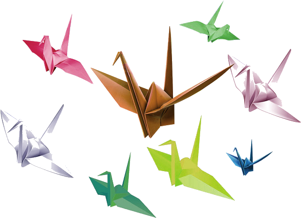 多彩清新千纸鹤 - Paper (660x763)