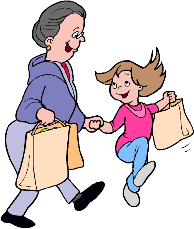 Pin Grandmother Clipart - Grandmother And Granddaughter Clipart (679x800)