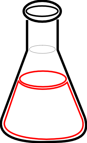 Bubbling Beaker Clipart - Red Flask Clipart (295x485)