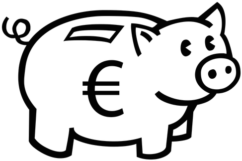 Economy - Piggy Bank Easy Drawing (543x514)