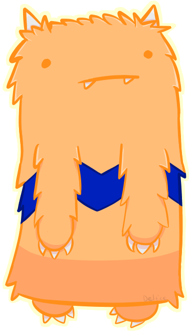 Zigzag Fluff Monster By Deltice - Zigzag Fluff Monster By Deltice (377x660)