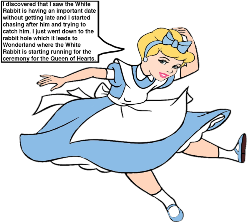 Princess Cinderella As Alice Falling By Darthranner83 - Digital Art (1001x798)