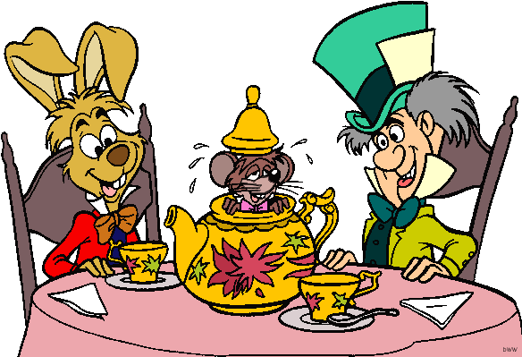 March Hare With Dormouse And Mad Hatter - Mad Hatters Tea Party Dormouse (587x405)