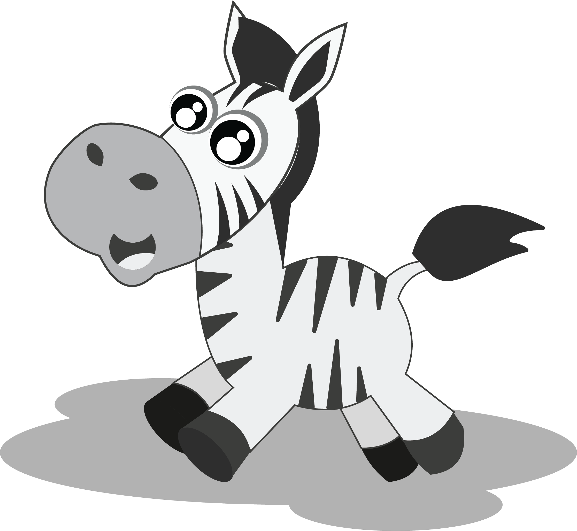 Cartoon Animal Black And White Drawing - Vector Graphics (2233x2055)
