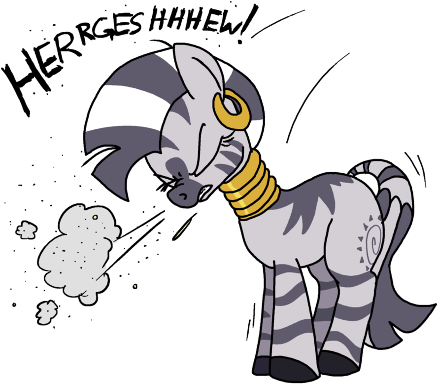 Zebra Sneeze By Psfforum - Cartoon (966x827)
