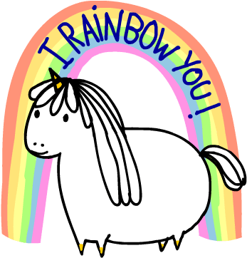 Fat Unicorn - Fat Fluffy Cartoon Unicorns (408x408)