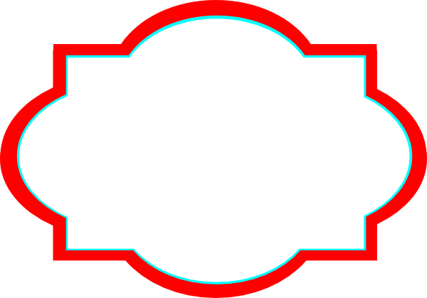 Decorative Label Clip Art At Clker - Red Decorative Frame Clipart (600x419)
