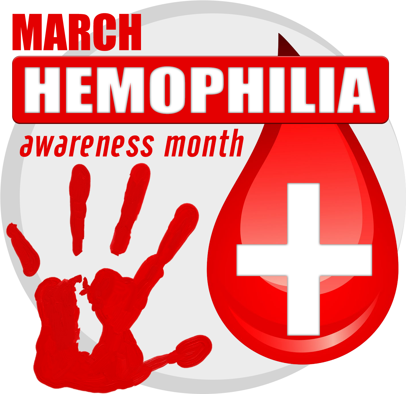 Day 43, March Is Hemophilia Awareness Month - Cross (1500x1500)