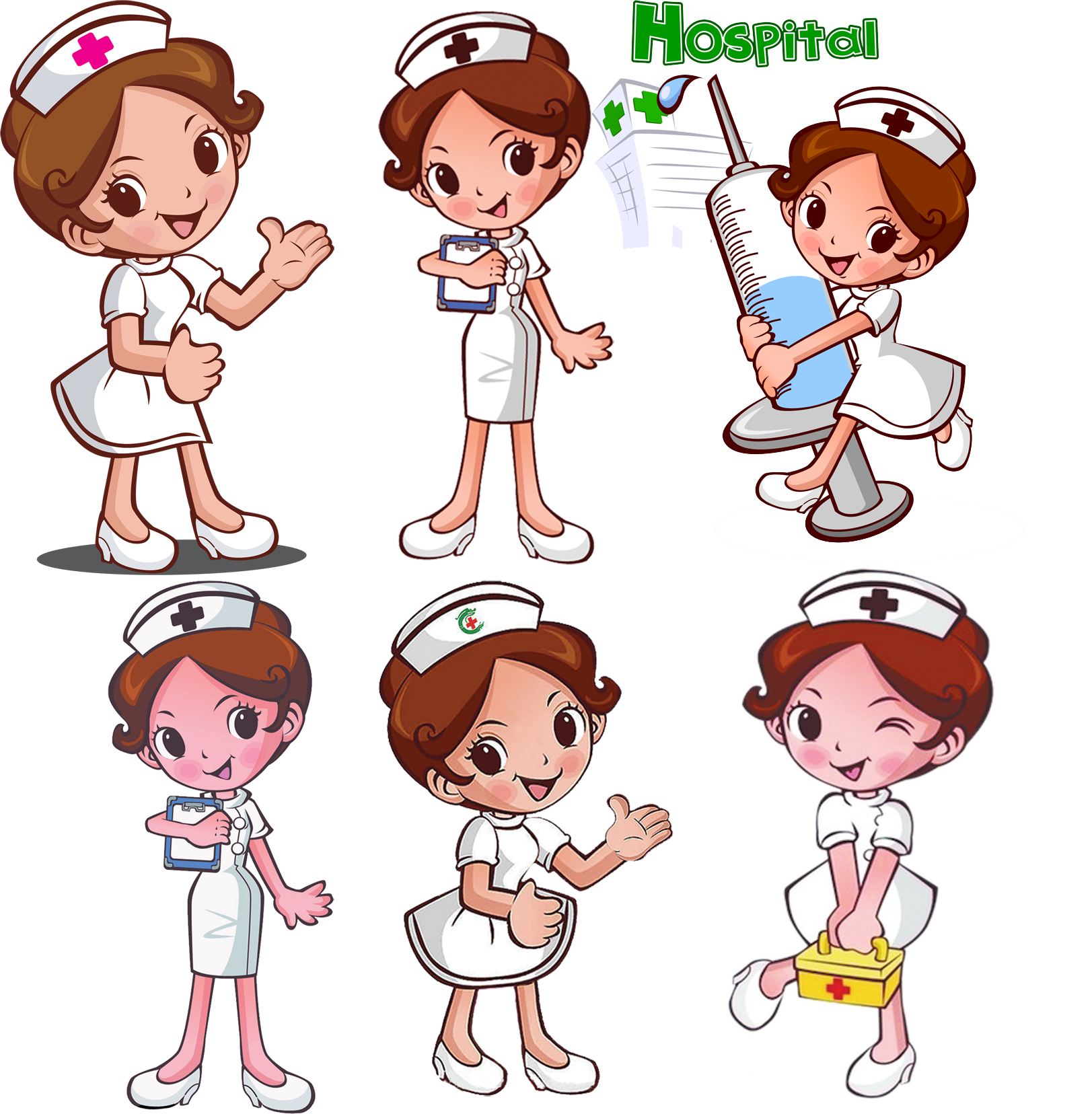Nurse 1623*1656 Transprent Png Free Download - Enfermeras Animadas (1623x1656)
