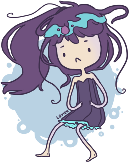 Princess Jellyfish - Cartoon (500x583)