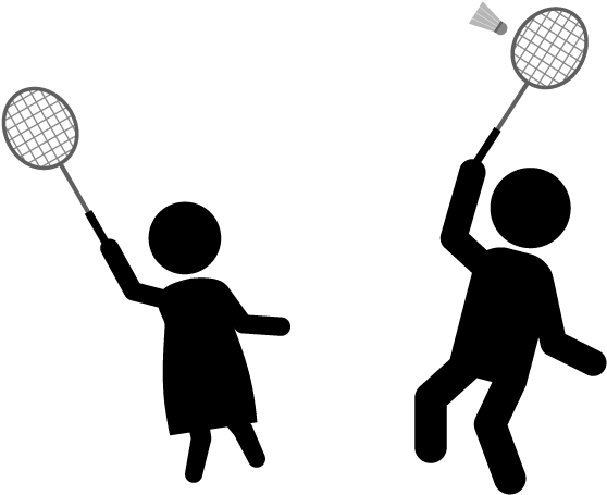 Pictogram Racket Badminton Clip Art - Play Badminton With Friends (640x480)