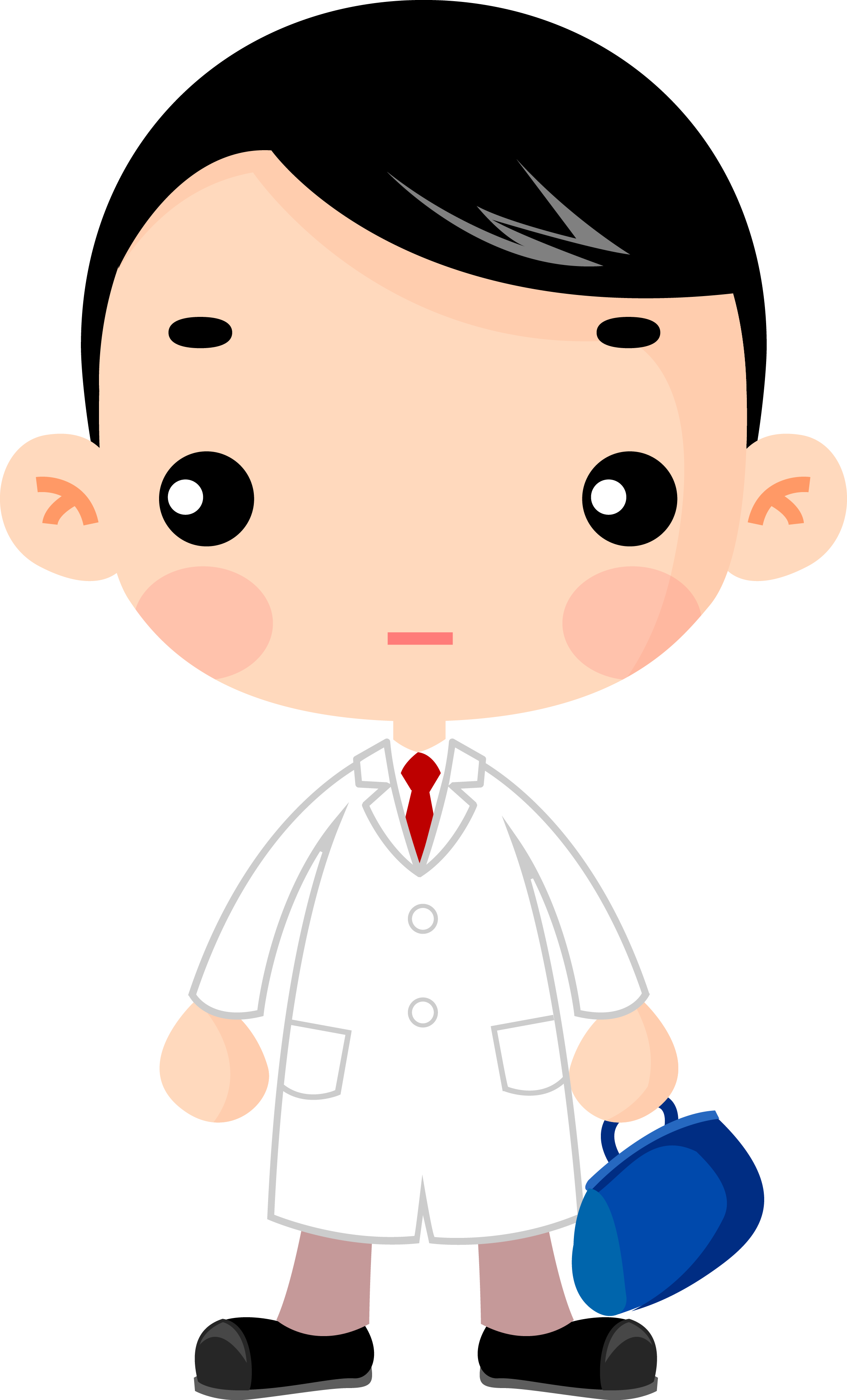 Physician Cartoon - Cartoon Doctor - Female Doctor Cartoon (2199x3636)