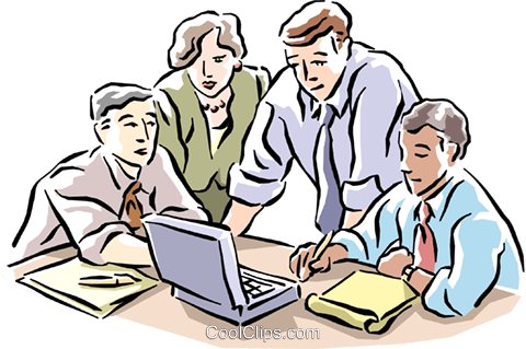 Group Of Business People Royalty Free Vector Clip Art - Working With A Group (480x319)