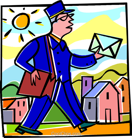 Carteiro Livre De Direitos Vetores Clip Art Ilustração - Cartoon (461x480)