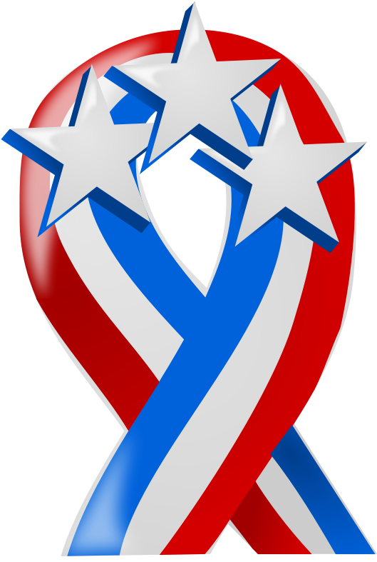 Declaration Of Independence Clipart Independence Day - Red White And Blue Ribbon Clip Art (569x800)