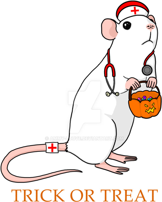 Goal Halloween Rat Nurse By Ammy Louve On Deviantart - Halloween Rat-nurse Sweatshirt - Sport Grey - X-large (894x894)