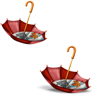 Autumn Umbrellas - Clip Art (500x500)