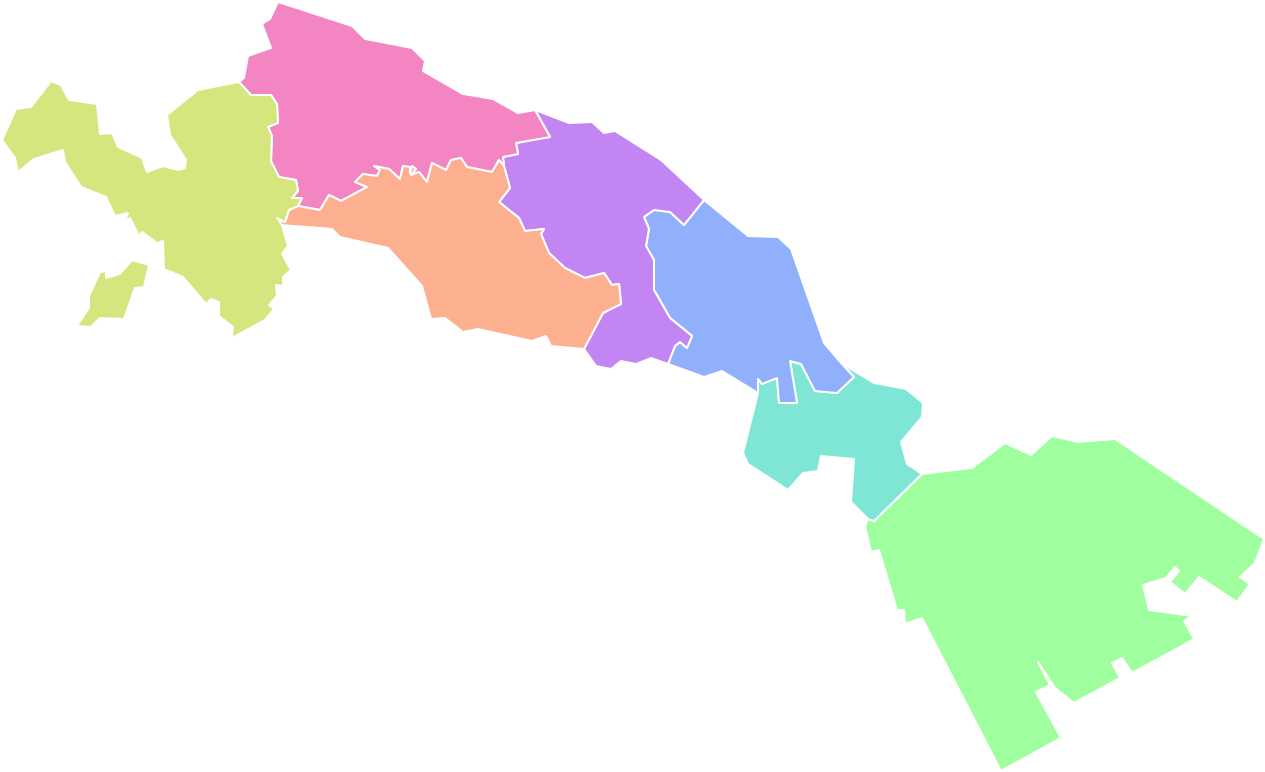 Map Of Wards Of Kawasaki City - Kawasaki Ward Map (1406x784)