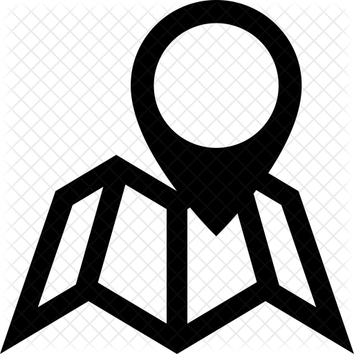 Folded Map Icon - Map (512x512)