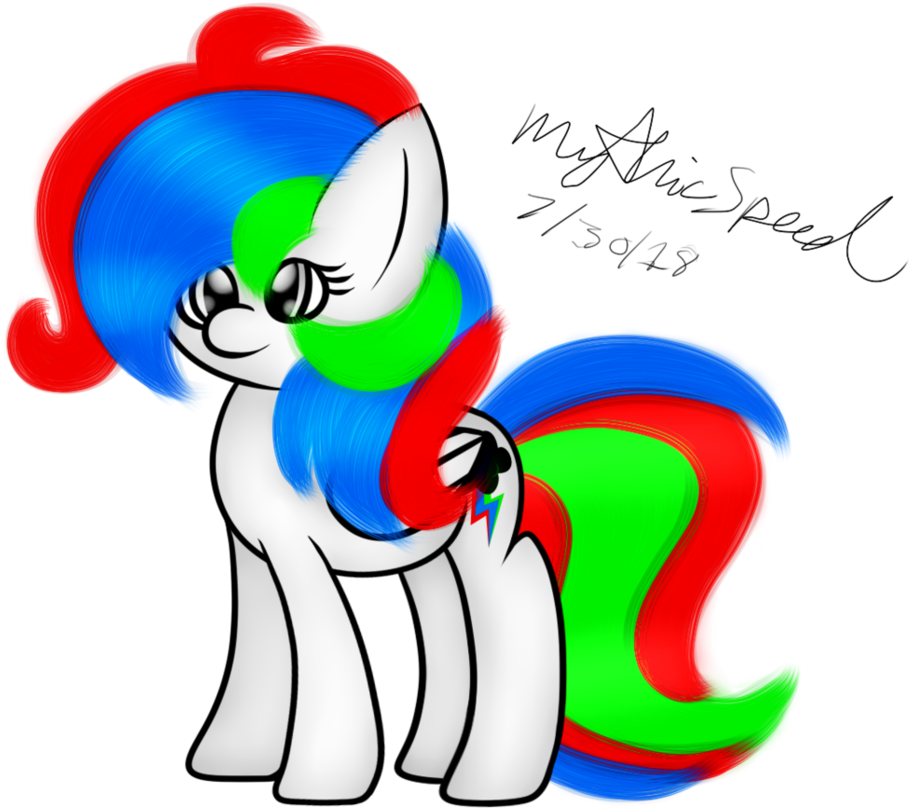 [drawing/sai] Mythic Speed [fluffy Mane/tail] By Mythicspeed - Drawing (954x837)