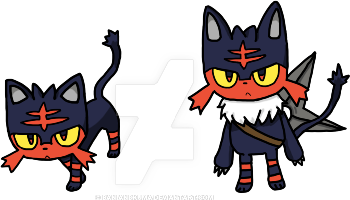 Fire Cat Ninja Pokemon By Baniandkuma - Ninja Litten (1024x576)