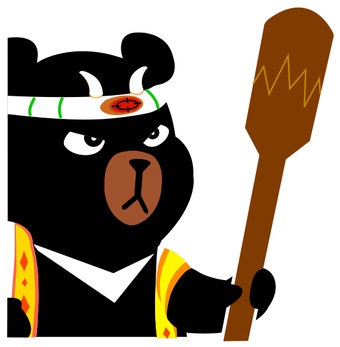 Bear Ninja - Monogramm. Kawaii Niedlicher Ninja Bär Für Tischtennis (353x500)